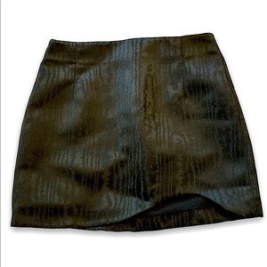 NWT ZARA JACQUARD MINI SKIRT BLACK Size S